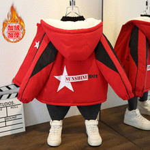 儿童装男童秋冬外套2025新款中大童女孩冬季派克服加绒加厚棉衣