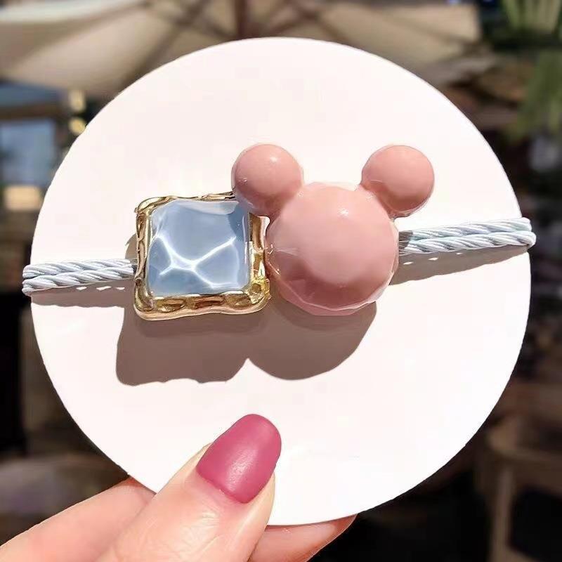 Elástico joyas de cabello de moda con frijoles frescos M anillo de cereza cuerda de cabello al por mayor de la banda de goma cabeza de 100 bolas de cabello rojo una variedad de alta elástica