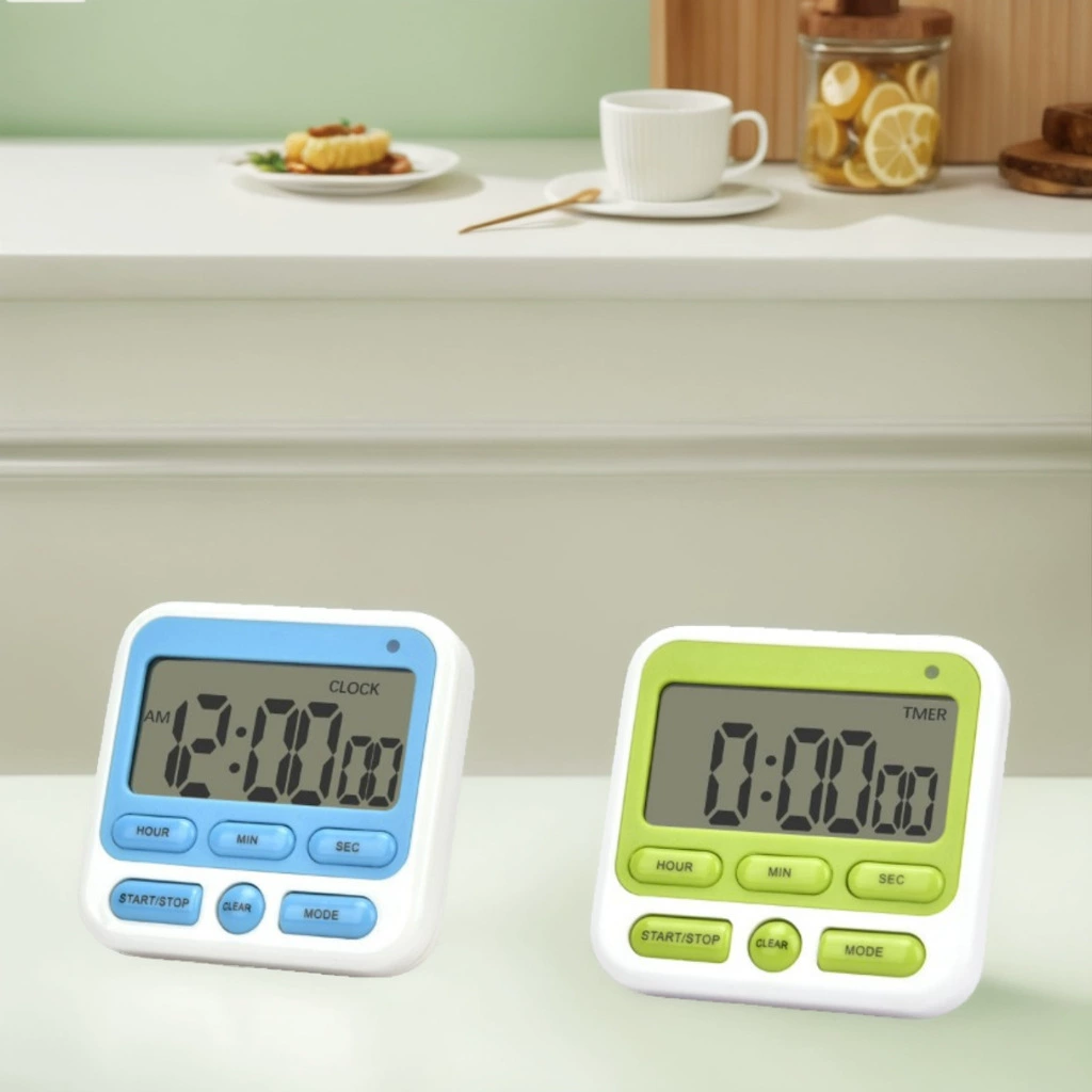 Таймер от производителя для подготовки к экзаменам, секундомер, кухонный таймер с бесшумной мигающей подсветкой для напоминаний о готовке, цифровой дисплей.