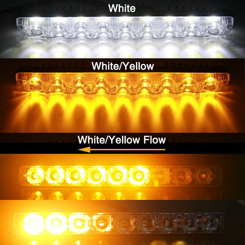 Auto LED Daytime Running Lights Net Upgrade Water Flow Turn Signal Daytime Running Lights 9 Lights Little Spear High Power Car Lights