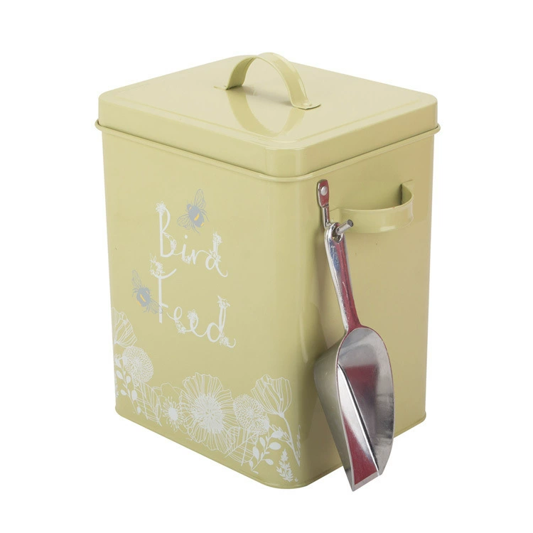 Резервуар для хранения кормов для домашних животных Утюг Резервуар для хранения с крышкой и ложкой Корм для собак Cat Food Tank Amazon Special на экспорт