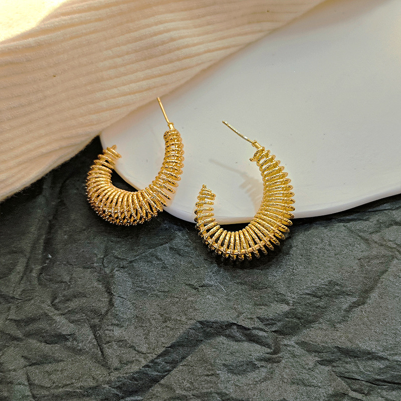 1 Pair Casual Simple Style Geometric Plating Alloy Ear Studs display picture 4