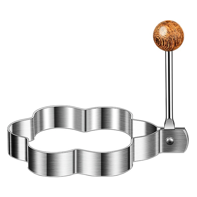 Stainless Steel Fried Egg Mold Artifact Fried Egg DIY Model Fried Egg Fried Egg Heart-shaped Poached Egg Rice ball Abrasives Set
