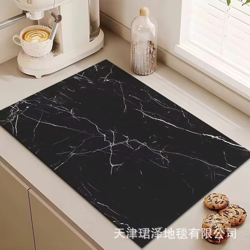 キッチン排水マット、シンプルな家庭用カウンタートップ、吸水性、速乾性、滑り止めコースター、汚れにくくお手入れが簡単な珪藻泥断熱マット|undefined
