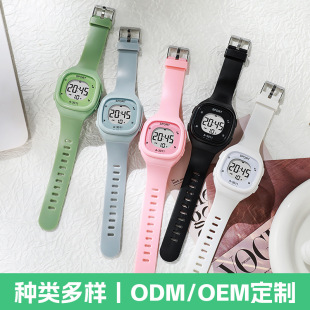 Fashion Compact Couple Electronic Watch Teenager Multifunctional Block Electronic Watch Outdoor Sports Waterproof Watch