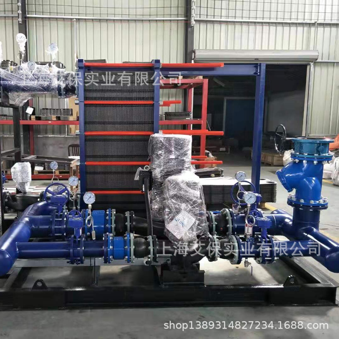 上海艾保浙江湖州南浔空调办公楼冬季供暖恒温25度板式换热机组