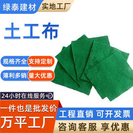 园林绿化防渗无纺土工布绿色透水公路养护聚丙烯150g复合土工布