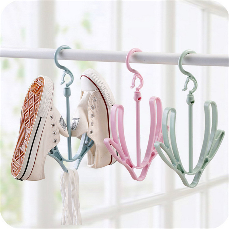 Puritic windproof shoe rack drying shelf balcony sun -hanging shoes…