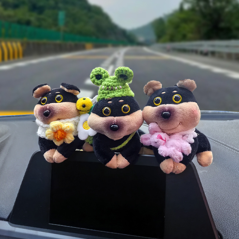 Adornos de coche Pantalla de control central de coche Pantalla de fiesta Decoración de pantalla de abeja Muñeca de perro Muñeca de coche Lindo