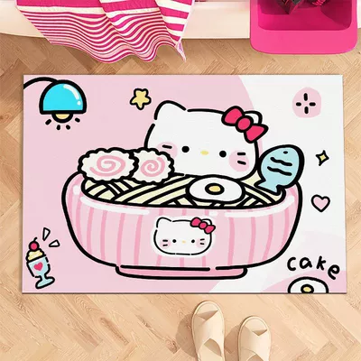 Hellokitty Cute Soft Diatom Avtomobil döşəmə paspasları - noodles-katie-bowl-4060cm-new-diatom-mud