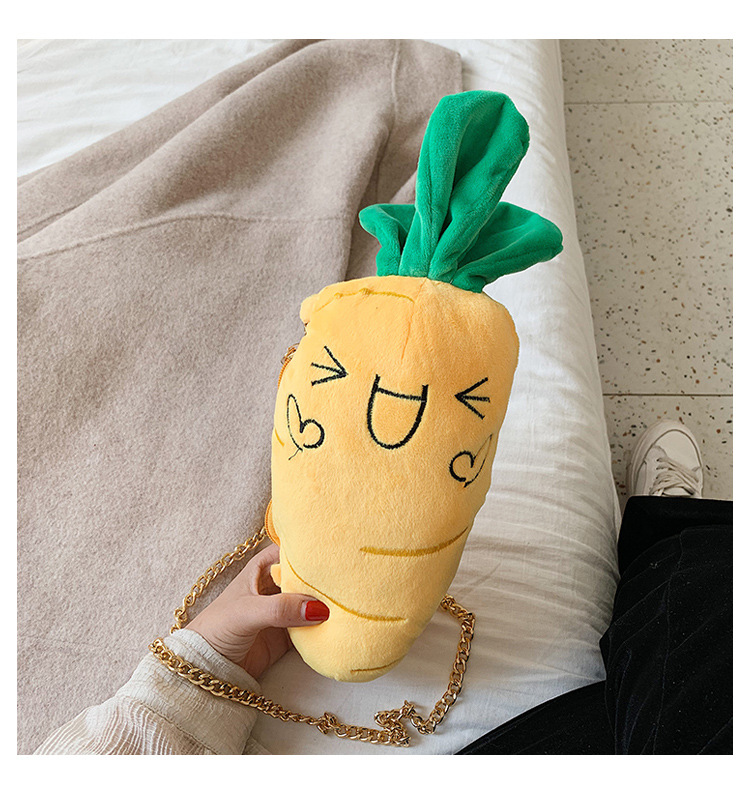 Cute Carrot Shoulder Messenger Plush Bag Wholesale Nihaojewelry display picture 55