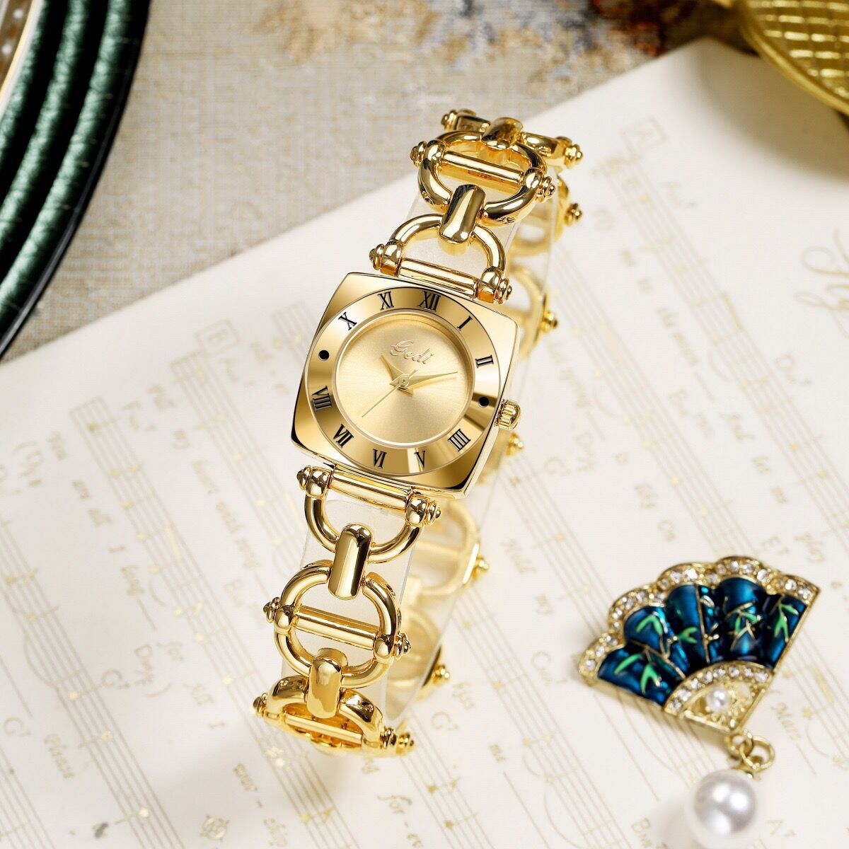 50g Weight Tempered Glass Mirror Material Stainless Steel Strap Material Watch Classification Pointer Display Type Jewelry Buckle Buckle Style Square Dial Shape Holiday, Banquet, Daily Occasion Quartz Movement Solid Color Pattern Women's Gender Elegant, Lady Style Elegant Lady Solid Color Jewelry Buckle Quartz Watch Women's Watches 1