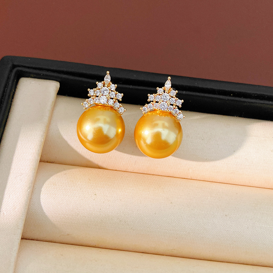 18 quilates de oro verdadero collar de perlas de piedra de aluminio ligero lujo de alta calidad cadena de clavícula simple conjunto de joyería de moda diaria