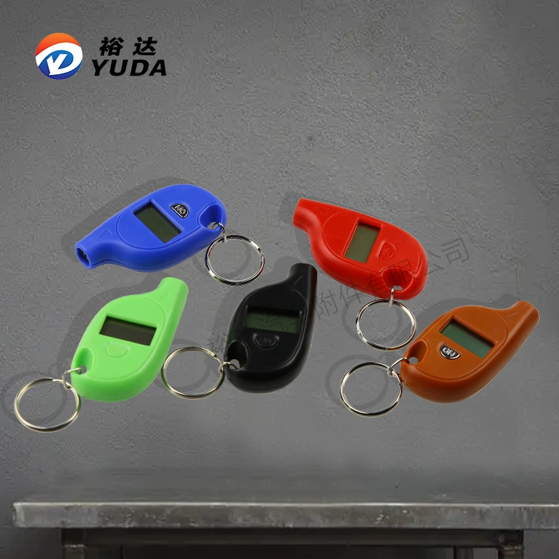 Многоцветный мини-брелок Yuda с цифровым дисплеем, электронный автомобильный манометр для шин, портативный манометр для давления воздуха, манометр для шин