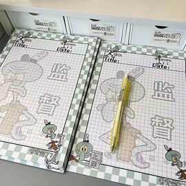 B5章鱼哥拍纸本可撕学生笔记本ins风可爱单面本子素材便签学习纸