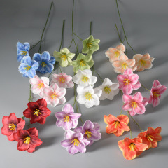 仿真花3頭開口鬱金香法式翻瓣3頭鬱金香婚慶家居插花布置擺件拍攝