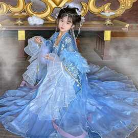 汉服女童秋季2026新款古风超仙气小女孩国风唐装儿童斗篷披风古装