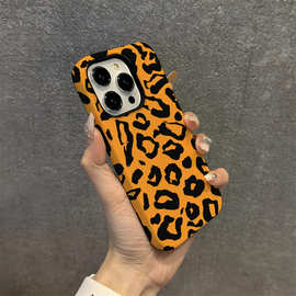 TK爆款豹纹手机壳苹果17大孔菲林壳ip13promax防摔16硬壳保护套15