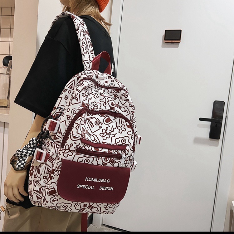 2025 新しいバックパック韓国語版小さな新鮮なシンプルなバックパックファッション中学生スクールバッグ多用途スクールバッグ男性|undefined