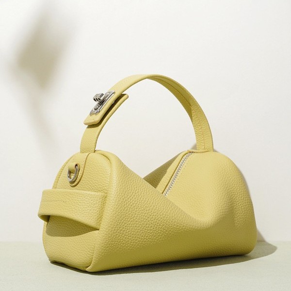 Genuine Leather Cheese Bag Korean Style Soft Leather Large Capacity Bag 2025 New Style Bag Women's Bag Shoulder Bag Crossbody Bag