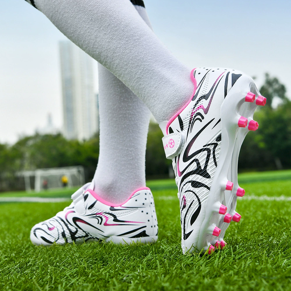 Трансграничные новые липучки детские футбольные туфли