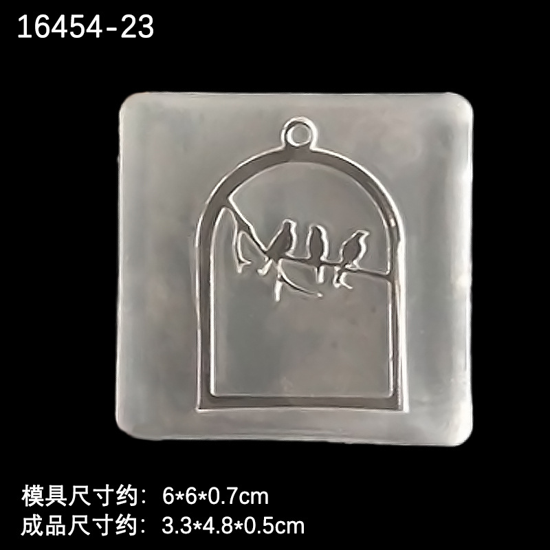 Acrílico hueco Ángel grúa pájaro Gecko silueta DIY espejo cristal epoxi molde marco colgante