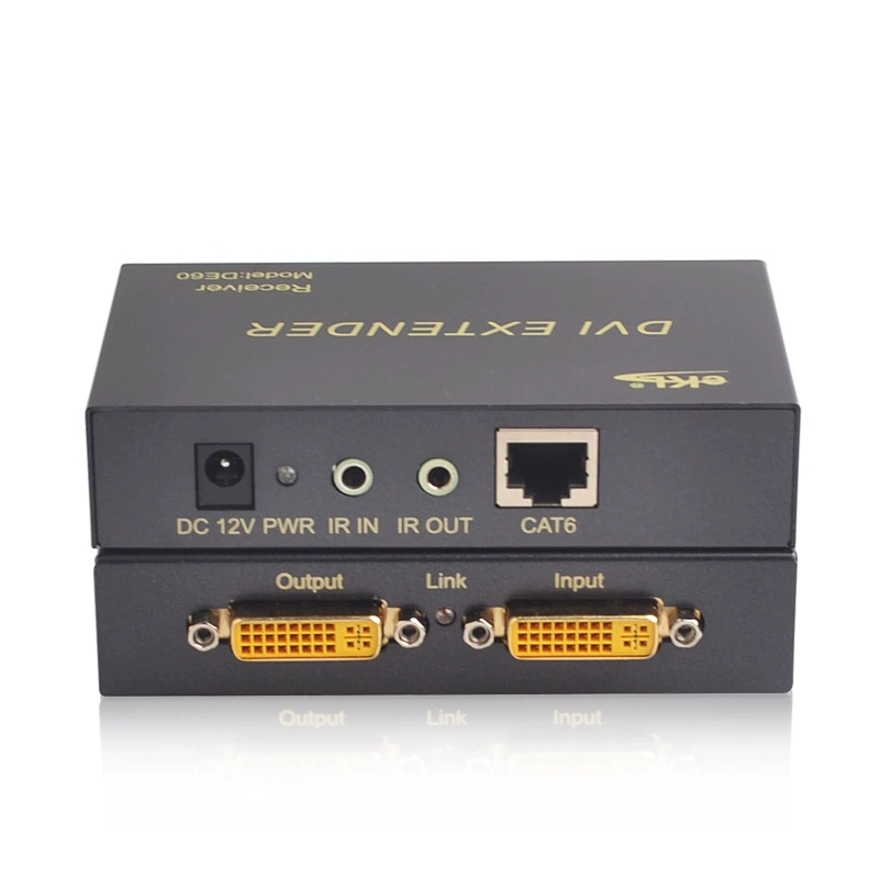 Удлинительный кабель EKL -DE60 DVI, усилитель сигнала 60 метров, сетевой кабель HD до RJ45, сетевой кабель
