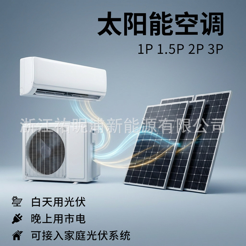 Manufacturer Acdc Wall-Mounted Solar Air Conditioner for Home Use 3.5 Hp 30000 Btu Aluminum 3003