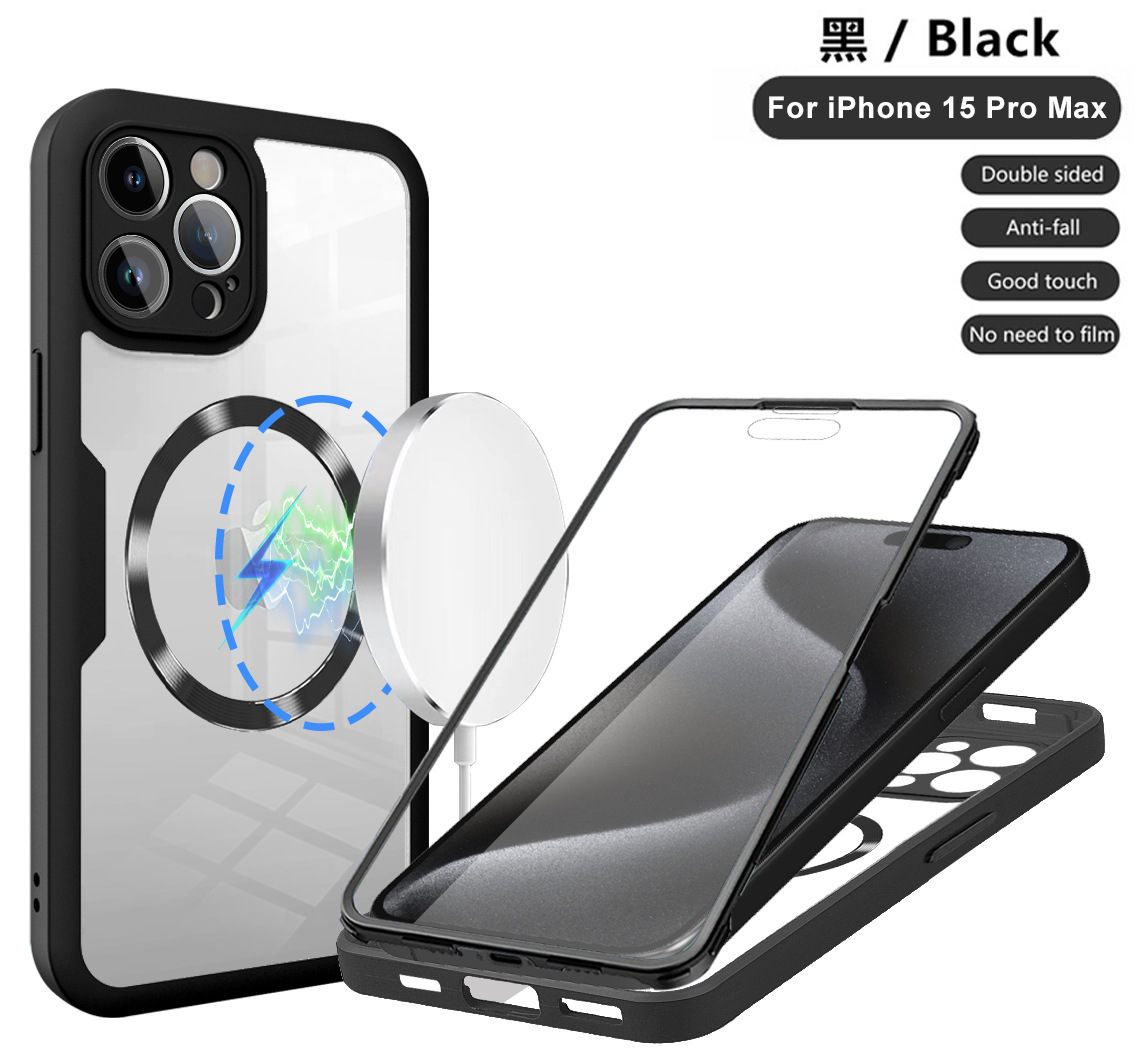 Qicai manyetik emişli iPhone 16 Pro telefon kılıfı Apple 15 kabuk filmi hepsi bir arada tam kapsamlı 14pm düşmeye karşı dayanıklı 16e - 7