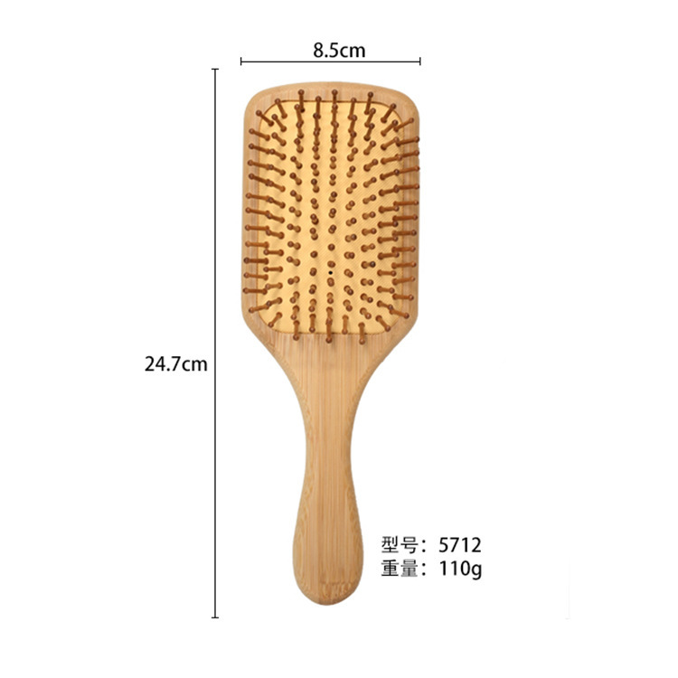 Bolsa de aire de bambú peine de colchón de aire meridiano cuero cabelludo masaje peine de madera peine rizado para el hogar peine viento peine de madera al por mayor