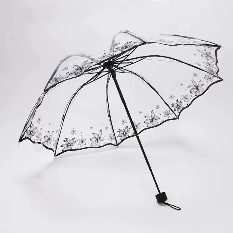 Прозрачный летний складной зонт с цветком 70% off Apollo Cherry Blossom Umbrella 8K Очень большой утолщенный интернет-знаменитости ручной зонт в японском стиле
