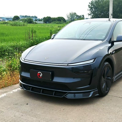 Suitable for Tesla Model Y facelift modification, RF-style small body kit, front and rear lip, front spoiler, side skirts, and rear spoiler upgrade (Big Surrounded)