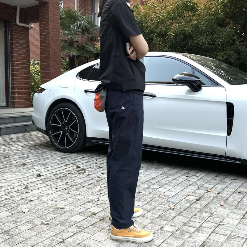 Autumn Men's Fashion Retro Functional Small Triangle White Label Trousers Men's American Versatile Loose Tapered Casual Pants