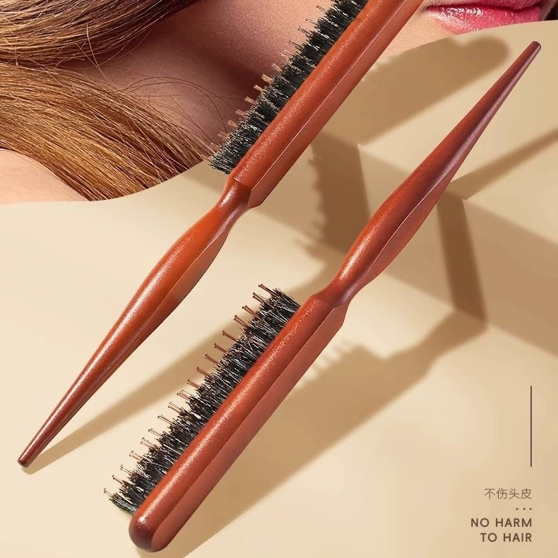 Свиная грива с тремя рядами парикмахерских волос расческа вечерняя одежда с деревянным острым хвостом расческа пушистая женская вьющиеся расческа