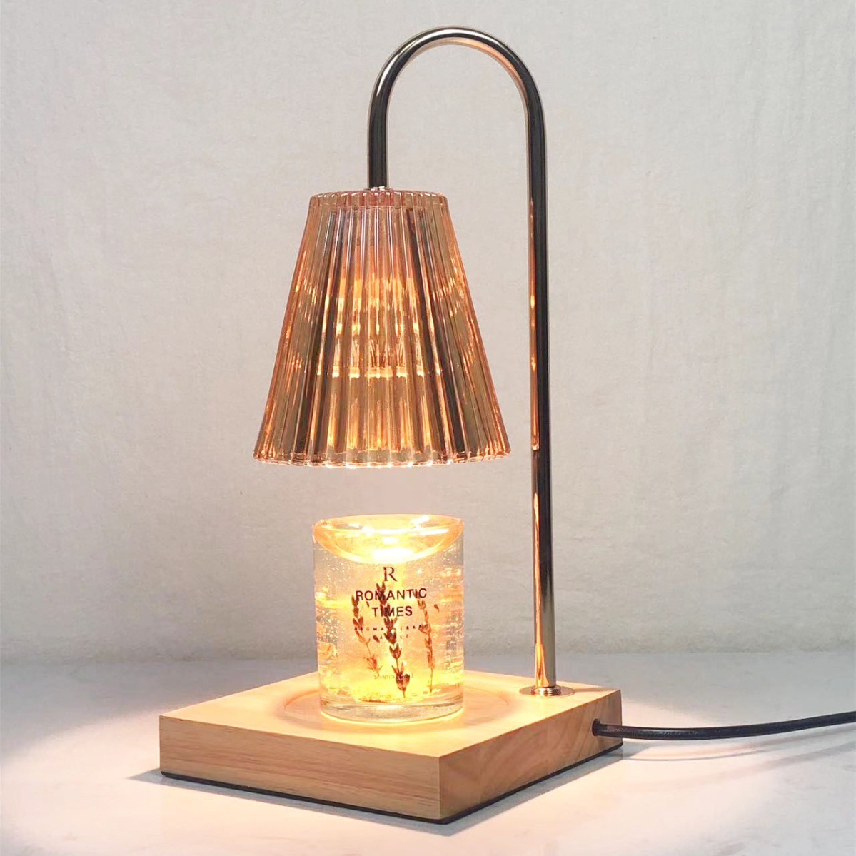 Solid Wood Aroma Diffuser Wax Melting Lamp Candle Essential Oil Adjustable Brightness Melting Candle Holder Night Light Bedroom Aroma Burner Amazon