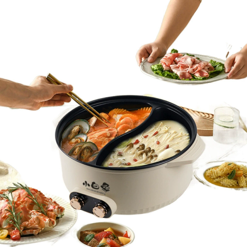 Электрический чайник Xiaobaixiang для дома Shabu с двойным управлением, специальный чайник для семейного ужина, большой мощности