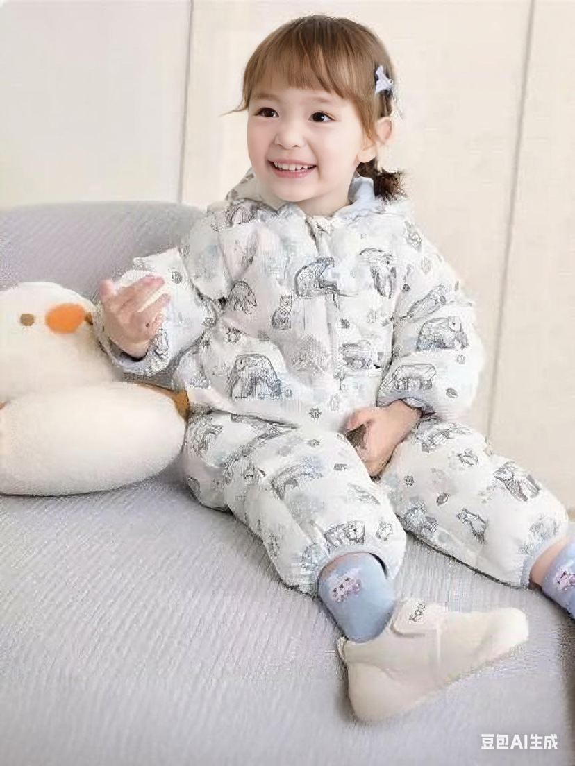Children's overall with down
