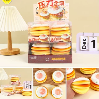 减压发泄仿真食玩汉堡创意捏捏乐冰箱贴解压玩具道具食物慢回弹