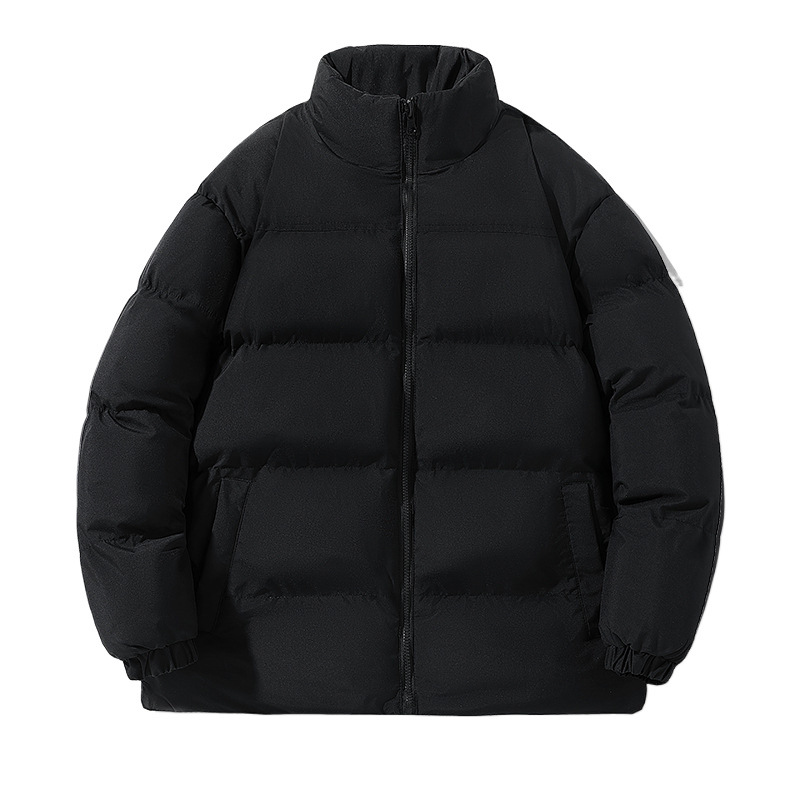 Chaqueta de algodón gruesa de hombre de cuello vertical abrigo de algodón caliente abrigo de color transfronterizo de invierno 2024 nueva ropa de pan coreano