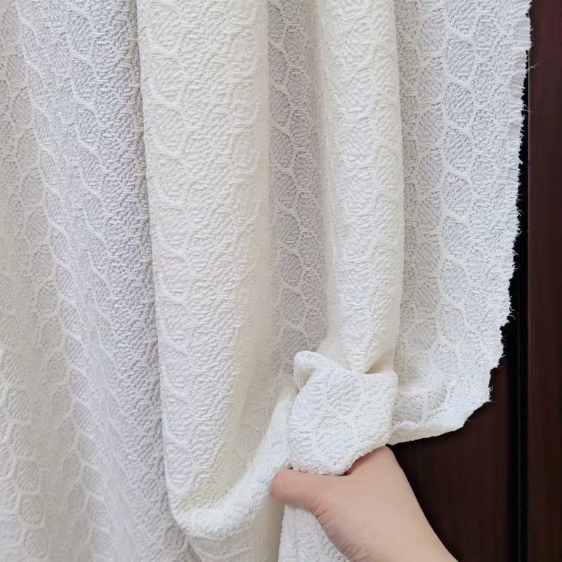 白色蕾丝布料舞台婚礼纱幔台窗帘甜品台桌布婚庆厚款密集拍摄道具