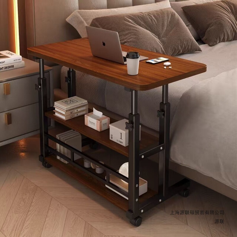 Mobile Computer Desk, Small Table for Home Use, Lazy Computer Desk, Simple Bedside Desk for Dormitory, Bedroom Adjustable Writing Desk