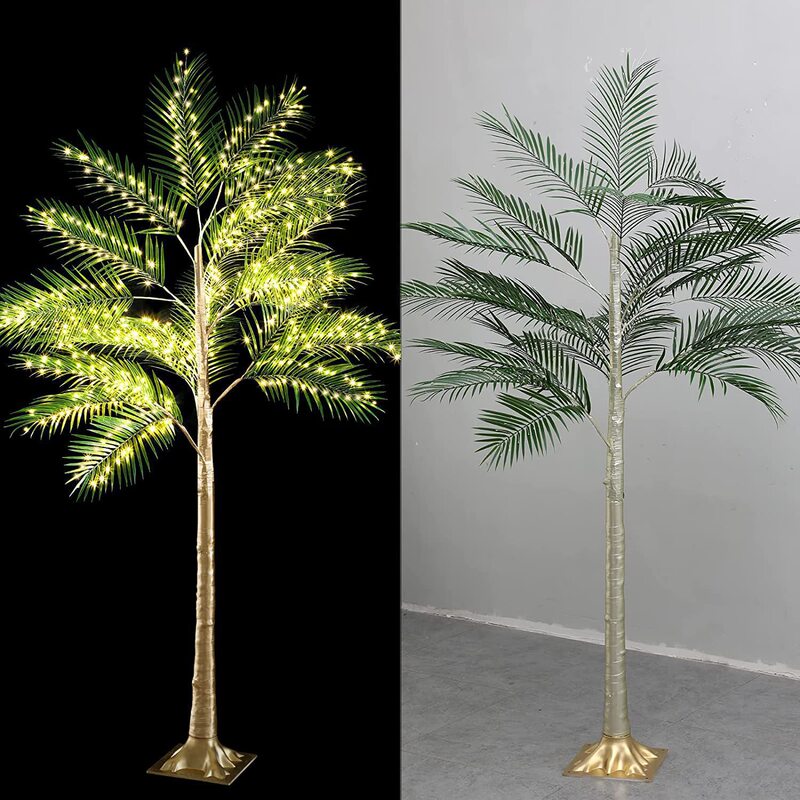 New Year's Eve Decorative Lights Landscape Lights Spring Festival Led Palm Coconut Tree Outdoor Atmosphere Luminous Christmas Tree Lights
