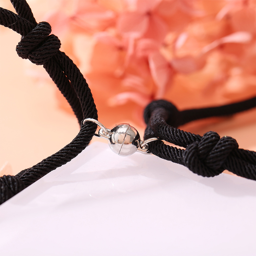 Wholesale Fashion Solid Color Magnetic Couple Bracelet display picture 14