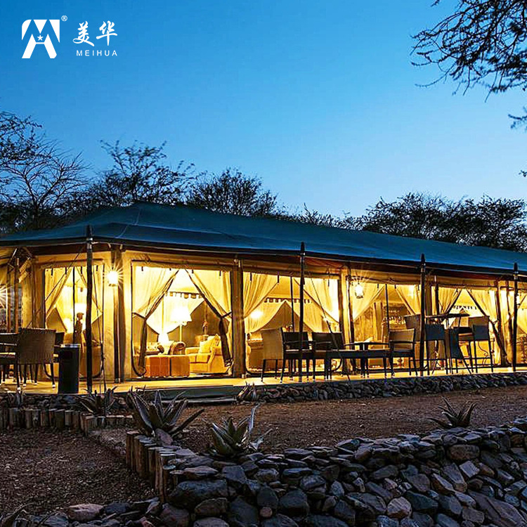 Camping de lujo en tiendas de campaña, restaurante de ocio al aire libre, casa de campo completa, hotel y alojamiento familiar, fabricante directo, lujo ligero y portátil.