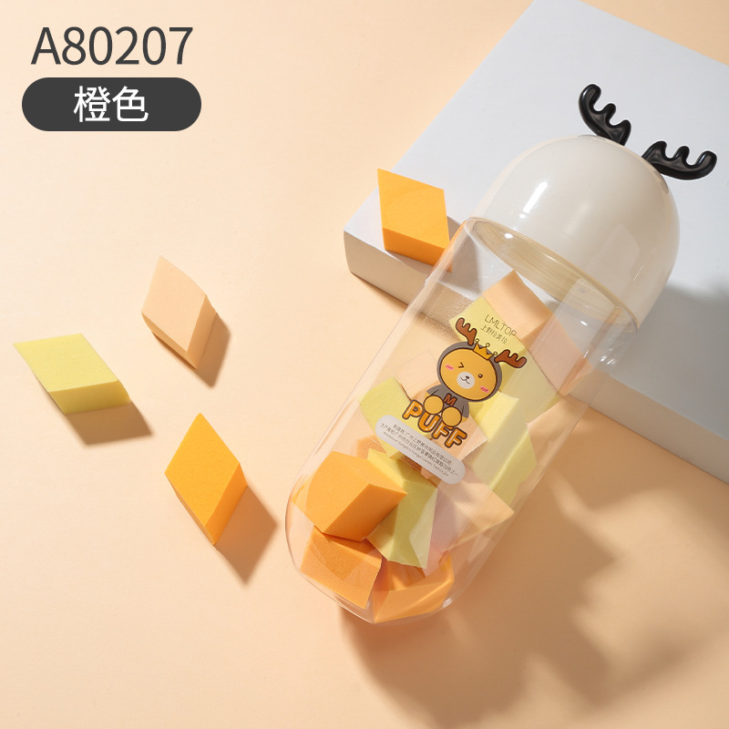 Ramila 15 piezas pequeño diamante en polvo soplo hidrofílico no comer polvo maquillaje puff ciervos enlatados en polvo puff A80207