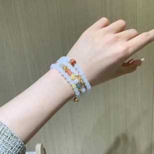 Jin Yu Tang Xinjiang Hetian jade new welfare suet white jade sweater chain necklace bracelet dual-purpose color fat white