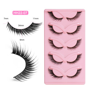 Cross-Border Hot Selling Fox False Eyelashes European and American Curled Cat Eye Stage Makeup Whole Hard Stem False Eyelashes One Piece
