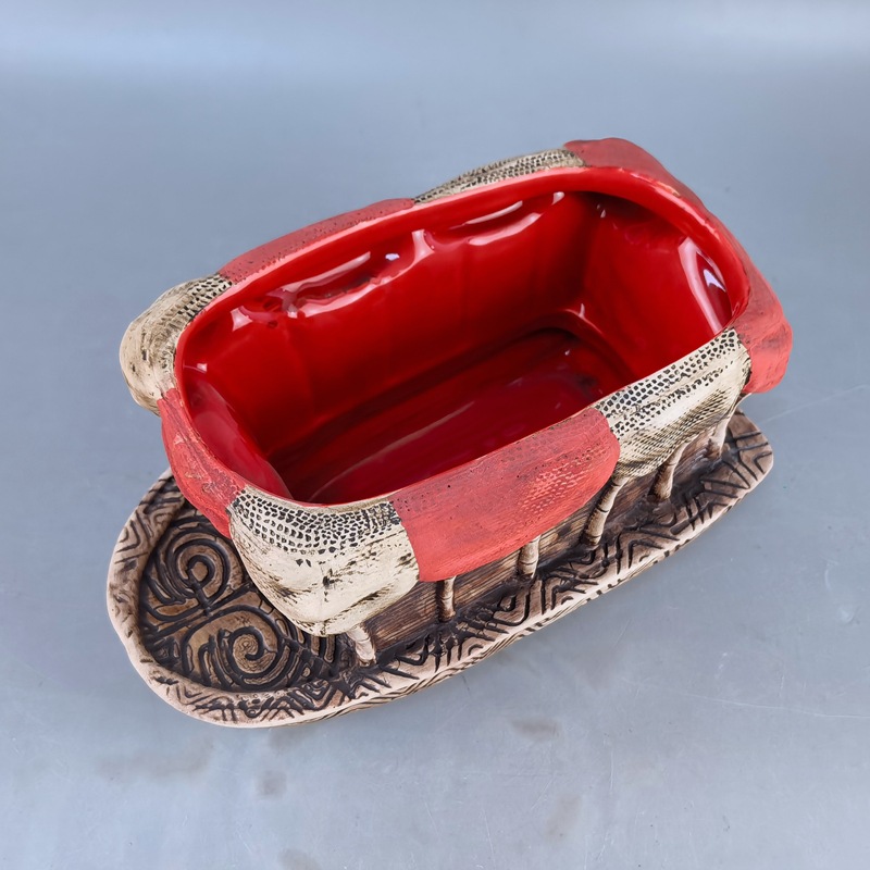 Cerámica Noé's Ark coctelería Tazón Punch Bowl Ticky Cup Copa de cóctel en forma de barco Bar Tazón grande Cubo de hielo