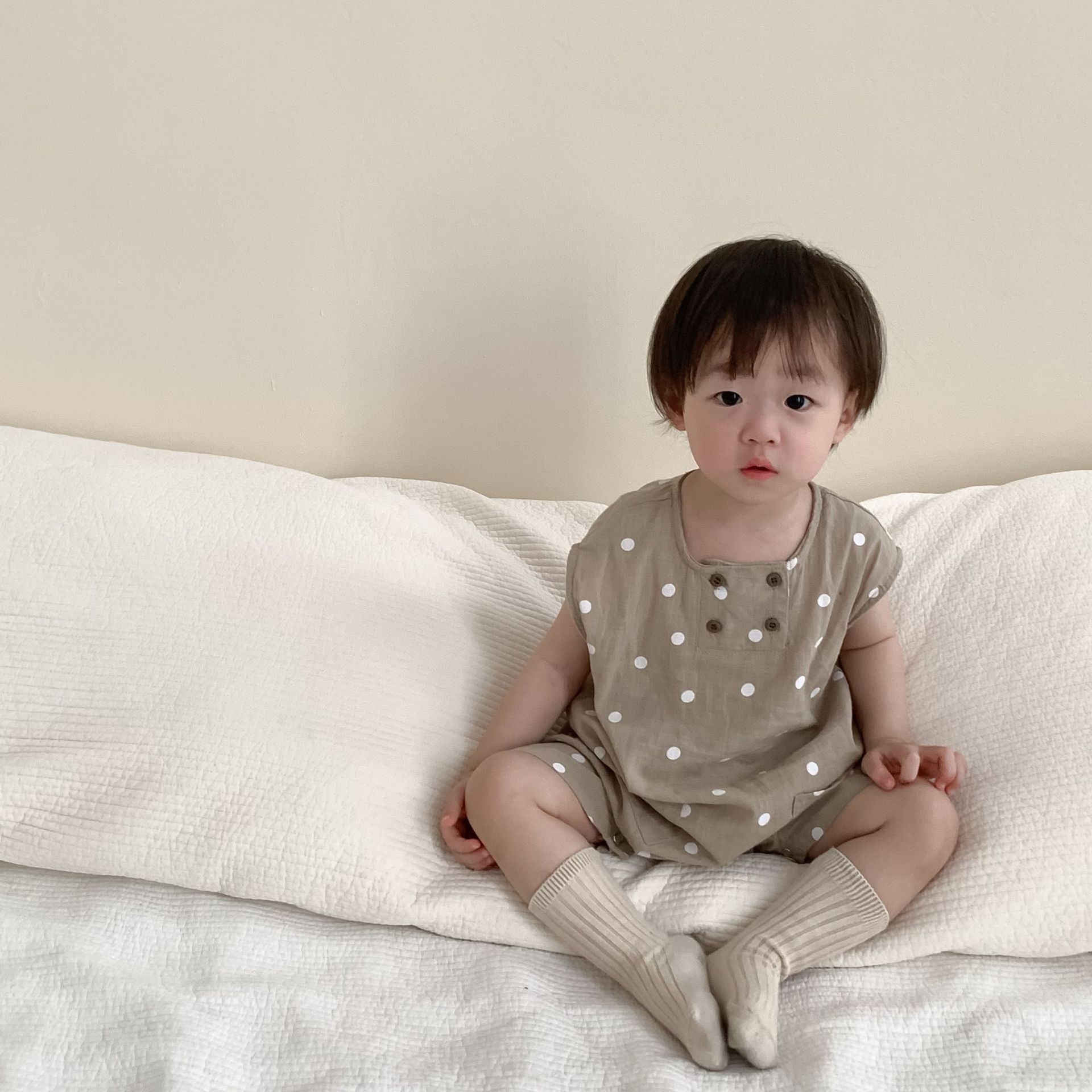 Mameluco de Verano para Bebé, Estilo Coreano, Ropa Infantil, Nuevo Producto de Verano 2025, Mameluco para Niño, Traje de Verano, Mono para Bebé
