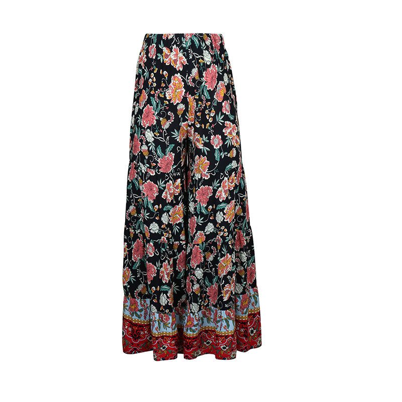 Printed Large Flare Wide Leg Pants_voghion.com